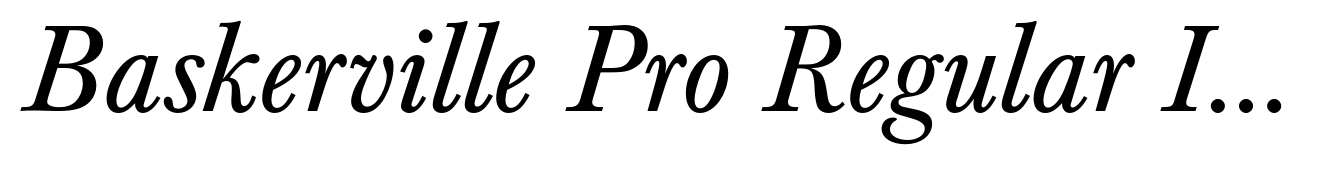 Baskerville Pro Regular Italic